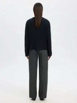 Selected Femme naisten neuletakki, SLFLULU NEW LS KNIT CARDIGAN Dark Sapphire Melange