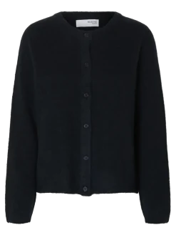 Selected Femme naisten neuletakki, SLFLULU NEW LS KNIT CARDIGAN Dark Sapphire Melange