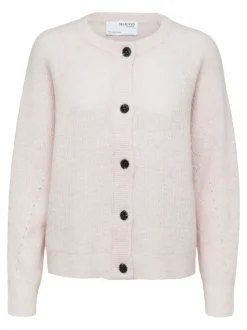 Selected Femme, Naisten Neuletakki, Lulu LS Knit Short Cardigan Vaaleanpunainen
