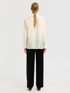 Selected Femme naisten paitapusero SLFIRIS RELAXED LS SHIRT B, Angora
