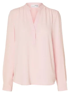 Selected Femme Naisten Pusero, SLFMIVIA LS TOP B Vaaleanpunainen