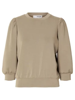 Selected Femme Naisten Pusero, SLFTENNY 3/4 SWEAT TOP NOOS Kitti
