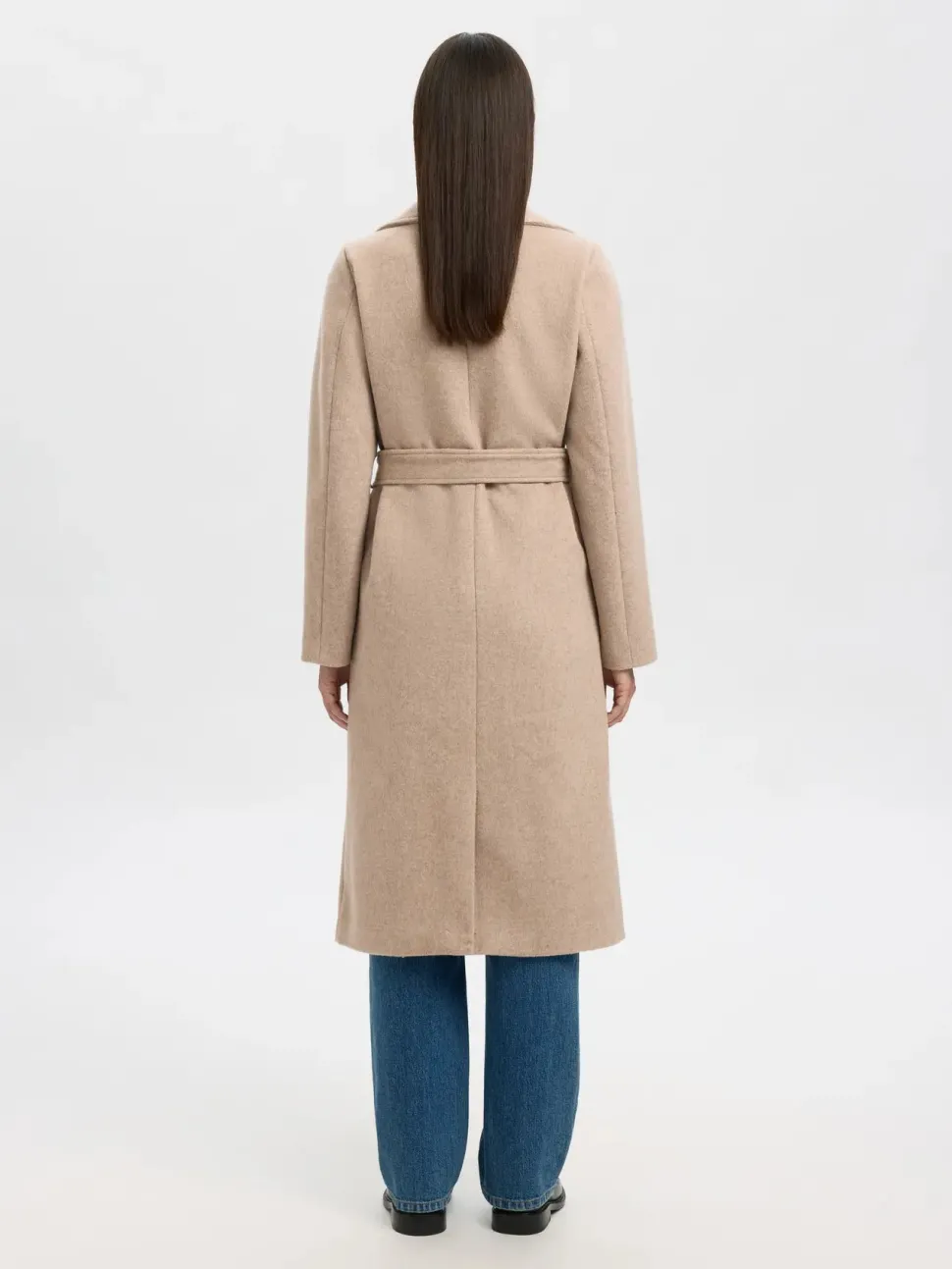 Selected Femme naisten takki, SLFROSA LANO COAT Sandshell Melange