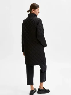 Selected Femme Naisten Tikkitakki SLFFILLY QUILTED COAT B Musta