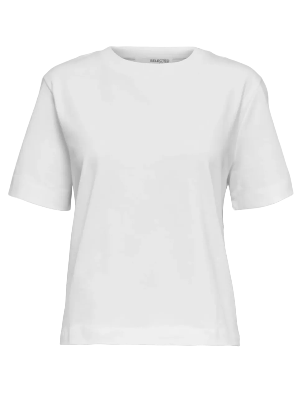 Selected Femme Naisten T-Paita, SLFESSENTIAL SS BOXY TEE NOOS Bright White