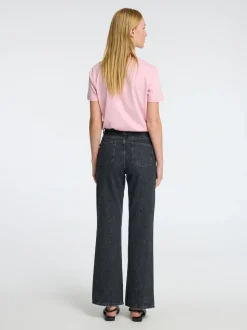 Selected Femme t-paita, SLFMYESSENTIAL SS O-NECK TEE Vaaleanpunainen