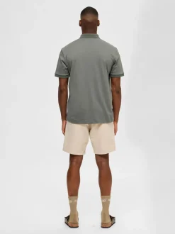 Selected Homme Fave Zip Polo Armeijanvihreä