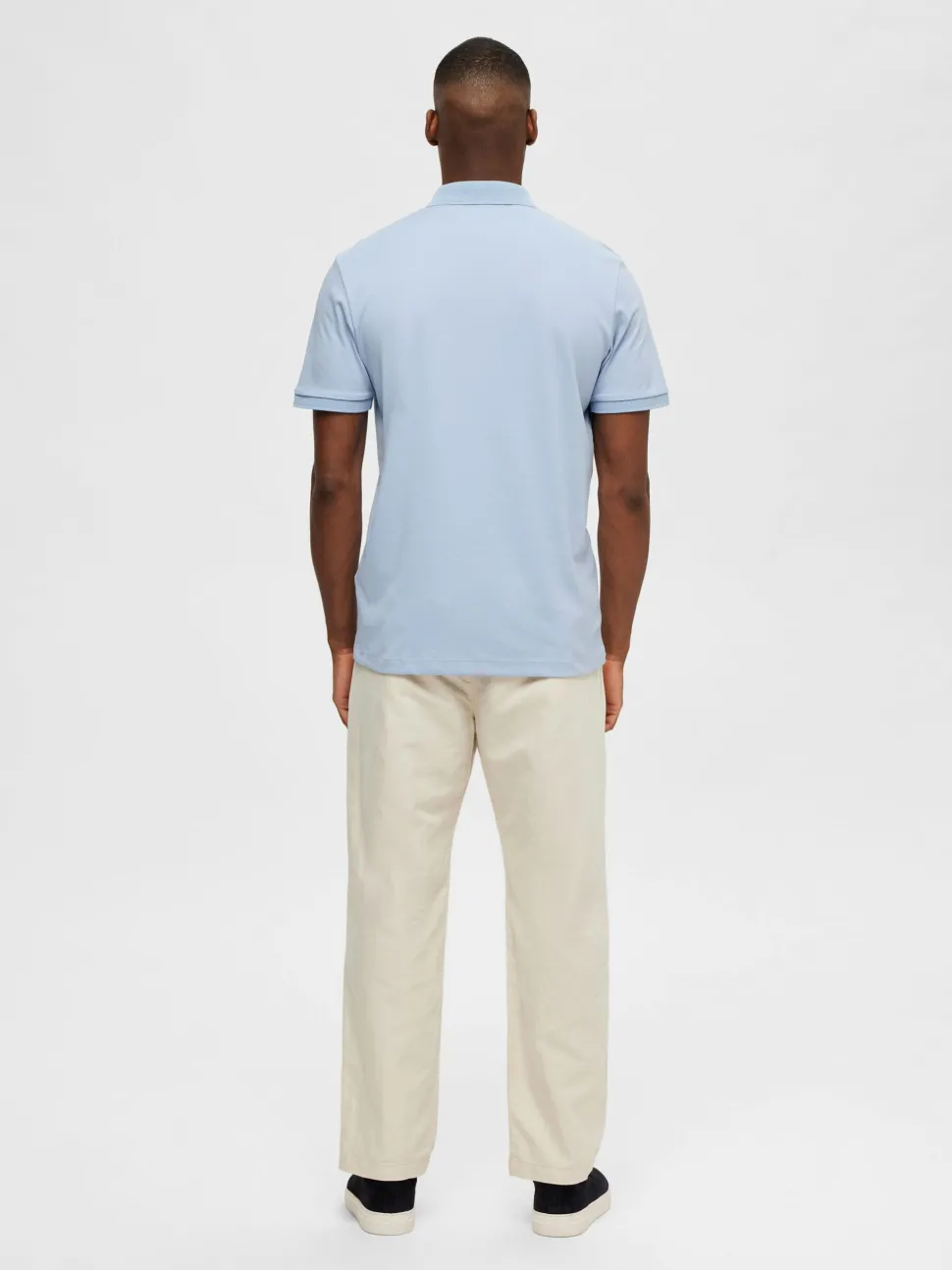Selected Homme Fave Zip Polo Vaaleansininen