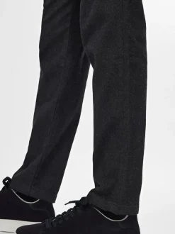 Selected housut, MILES BRUSHED PANTS Tummanharmaa