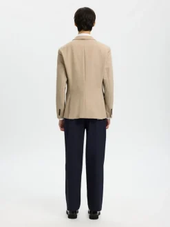 Selected miesten bleiseri SLIM-AITOR Jersey BLZ Flex, hiekka