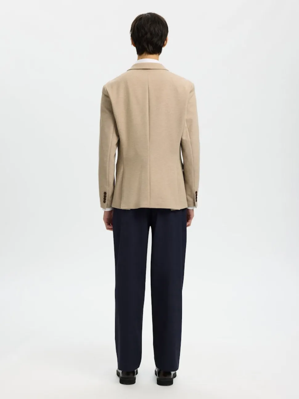 Selected miesten bleiseri SLIM-AITOR Jersey BLZ Flex, hiekka