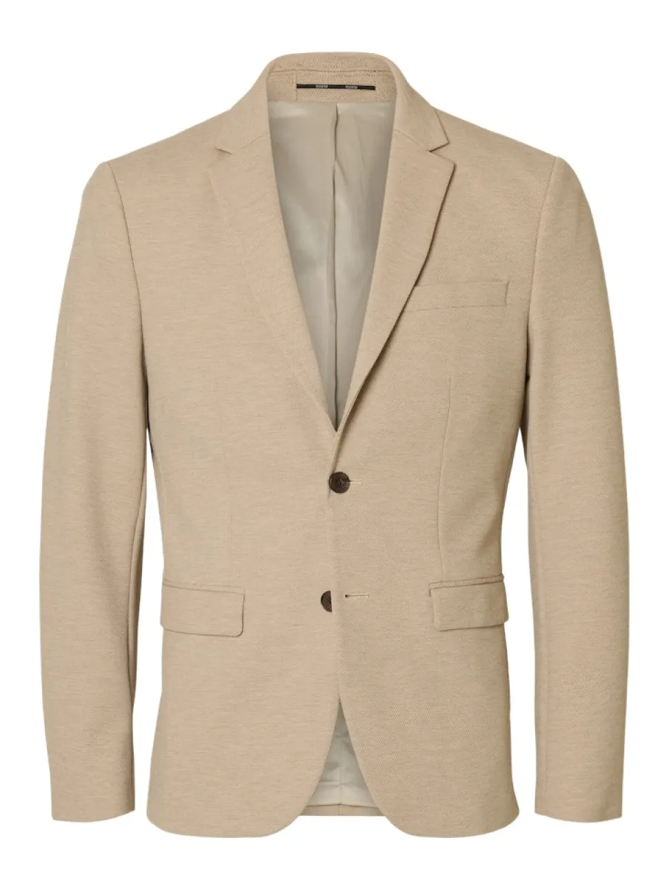 Selected miesten bleiseri SLIM-AITOR Jersey BLZ Flex, hiekka