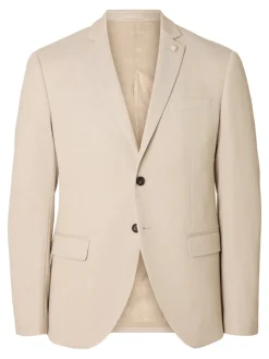Selected miesten bleiseri, SLIM ALVIN BLZ Beige
