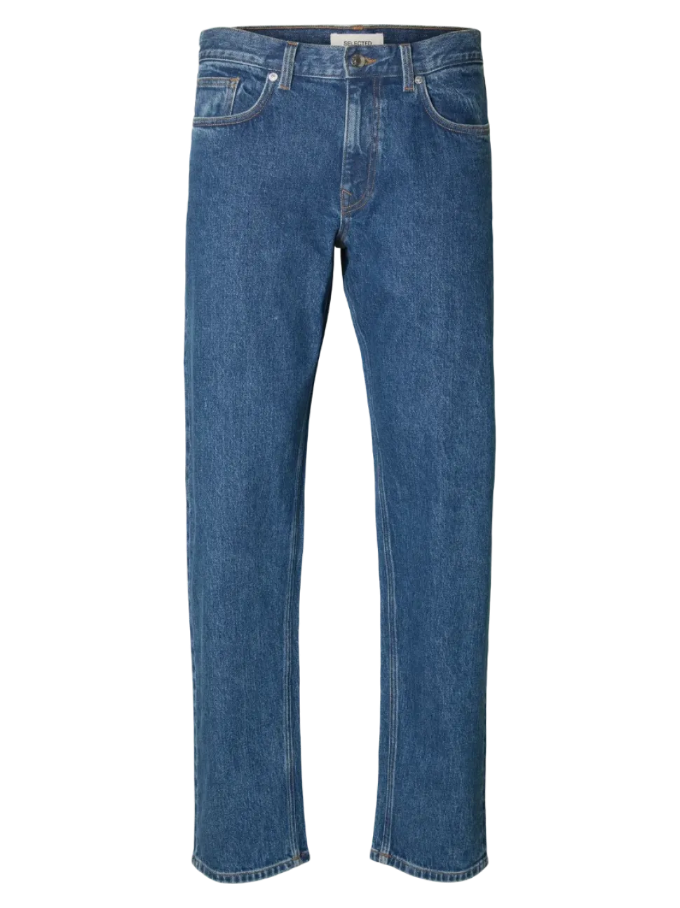 Selected miesten farkut, SLH196-STRAIGHT BEN KORI JEANS Sininen, Indigo