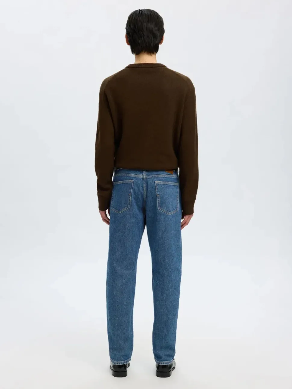 Selected miesten farkut, SLH196-STRAIGHT BEN KORI JEANS Sininen, Indigo