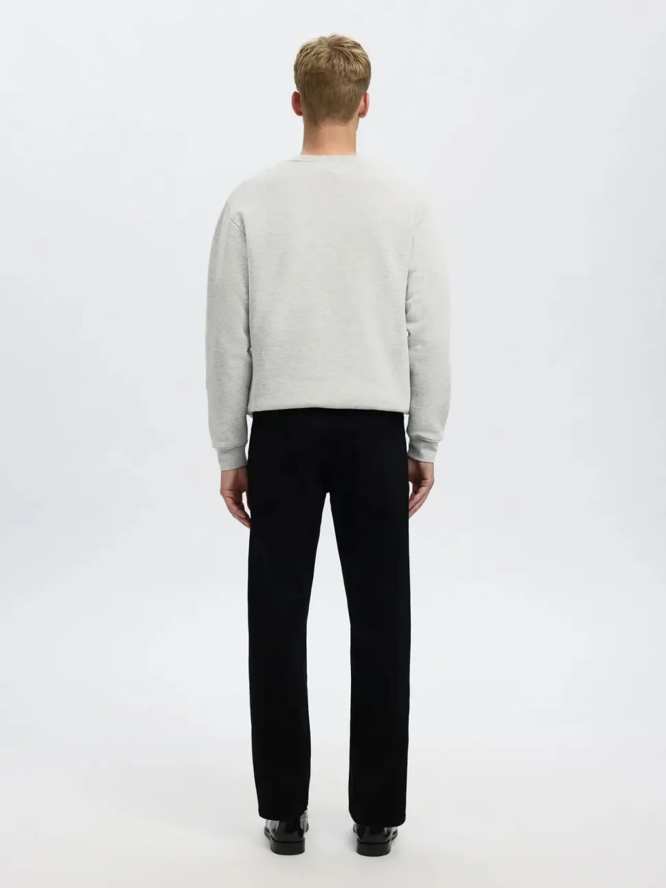 Selected Miesten Farkut, 196-Straight Ben Stay Black 600 Jeans Black Denim