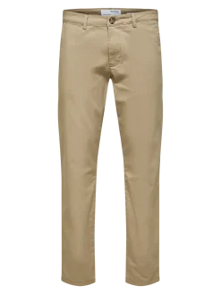 Selected, Miesten Housut, NEW MILES FLEX CHINO NOS Greige