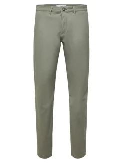 Selected, Miesten Housut, NEW MILES FLEX CHINO NOS Vihreä