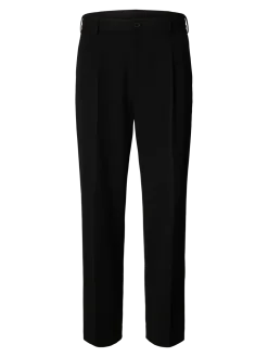 Selected miesten housut, SLH LOOSE FINN FLEX PANTS Black