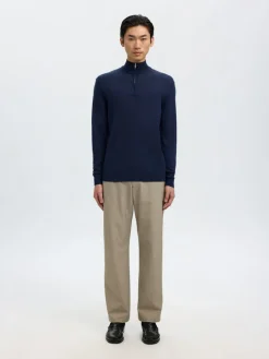 Selected miesten housut SLH196-Straight Robert String Pant, Sand