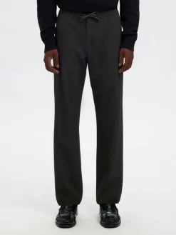 Selected miesten housut SLH196-Straight Robert String Pant, musta