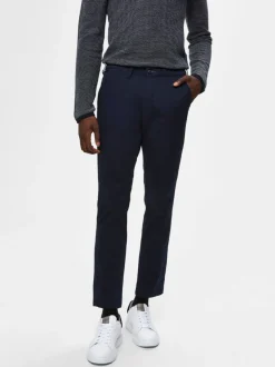 Selected Miesten Housut, Slim Miles Flex NOS Tummansininen