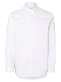 Selected Miesten Kauluspaita, SLIM PERFORMANCE SHIRT NOS Bright White