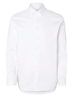 Selected Miesten Kauluspaita, SLIM PERFORMANCE SHIRT NOS Bright White