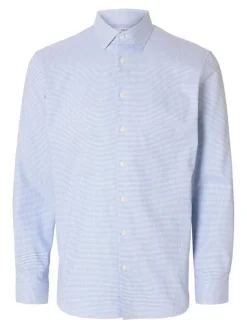 Selected Miesten Kauluspaita, SLIM PERFORMANCE SHIRT NOS Sininen Kuosi