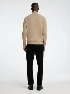 Selected Miesten Neulepusero DANE LS KNIT STRUCTURE HALF ZIP, Kelp