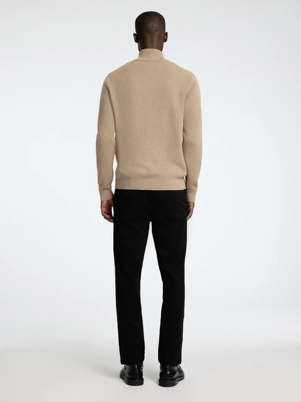 Selected Miesten Neulepusero DANE LS KNIT STRUCTURE HALF ZIP, Kelp