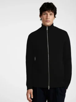 Selected Miesten Neuletakki, K DANE FULL ZIP Musta