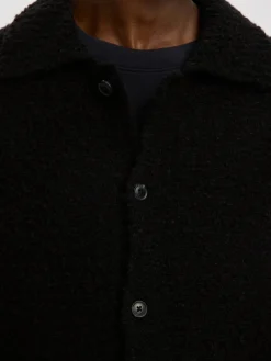 Selected miesten neuletakki, LLOYD LS KNIT BOUCLE Black