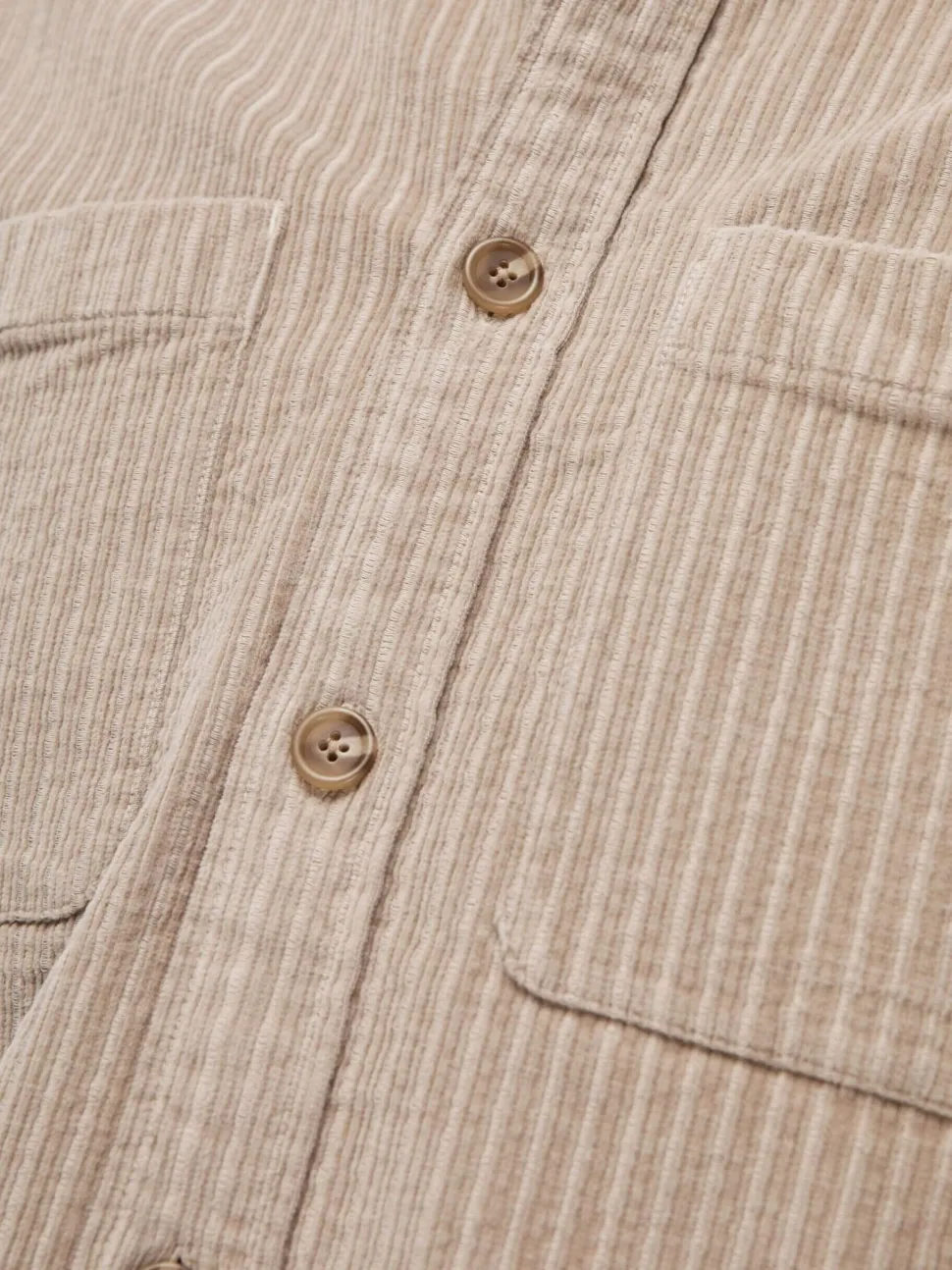 Selected miesten paita, K PEDER CORDUROY OVERSHIRT Beige