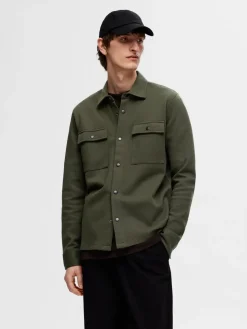 Selected Miesten Paitatakki Jackie Sweat Jacket Forest Night