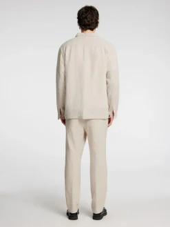 Selected miesten paitatakki, LEROY SUN OVERSHIRT Beige