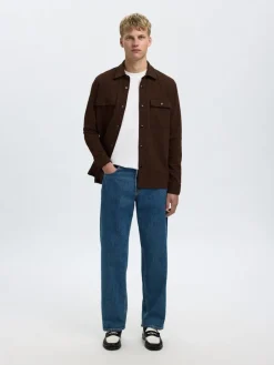Selected Miesten Paitatakki Jackie Sweat Jacket, Demitasse