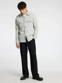 Selected Miesten Paitatakki Jackie Sweat Jacket Vaaleanharmaa