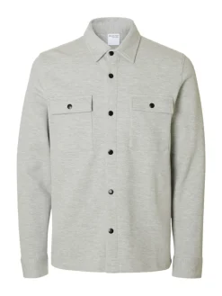 Selected Miesten Paitatakki Jackie Sweat Jacket Vaaleanharmaa