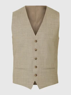 Selected miesten pukuliivi, SLIM OASIS VEST Beige