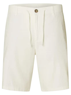 Selected miesten shortsit, COMFORT BRODY LINEN SHORTS Valkoinen