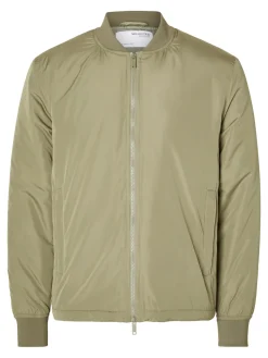 Selected miesten takki, DANNY LAYERS BOMBER Vihreä