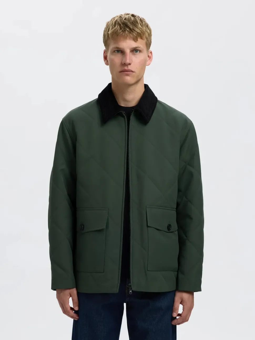 Selected miesten tikkitakki, CARLOS QUILTED JKT Kalamata