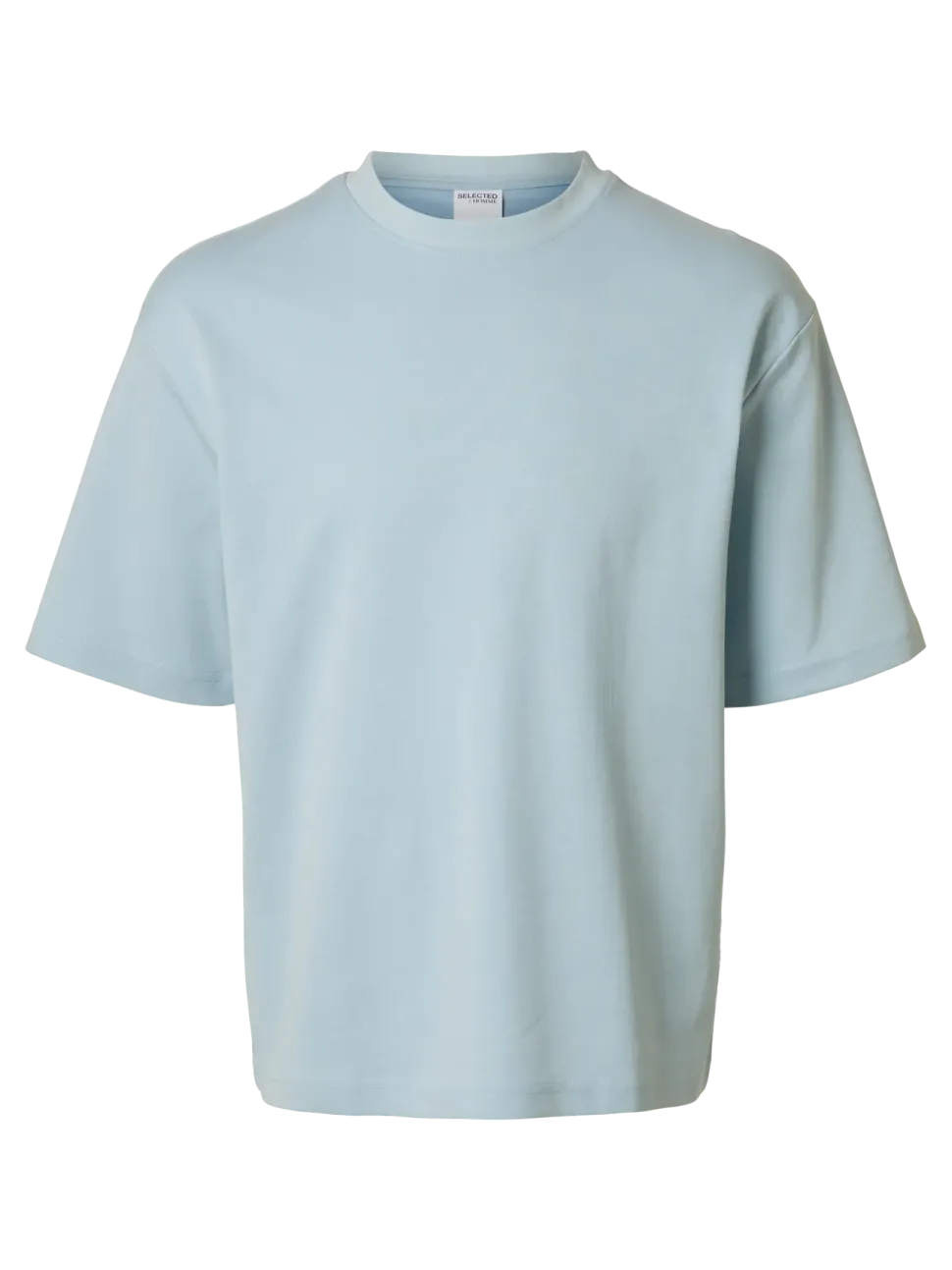 Selected miesten t-paita, LOOSE OSCAR SS O-NECK Vaaleansininen