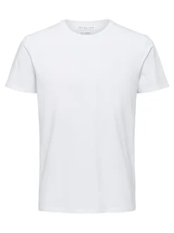 Selected Miesten T-paita, Pima Ss O-neck Valkoinen