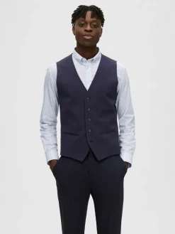 Selected Pukuliivi, LIAM VEST FLEX Navy Blazer
