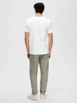 Selected t-paita, JOSEPH PIQUE SS O-NECK Valkoinen