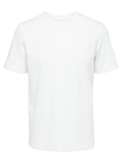 Selected t-paita, JOSEPH PIQUE SS O-NECK Valkoinen