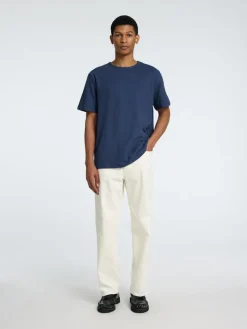 Selected t-paita, JOSEPH PIQUE SS O-NECK Indigo