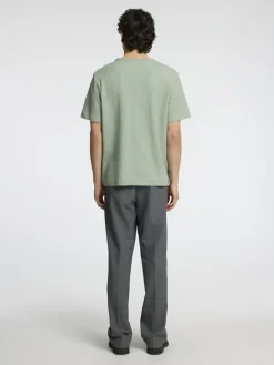 Selected t-paita, JOSEPH PIQUE SS O-NECK Vihreä
